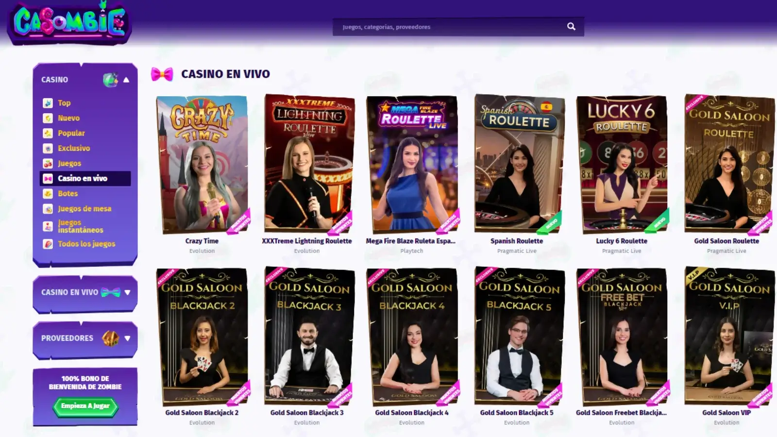 revisión del casino casombie